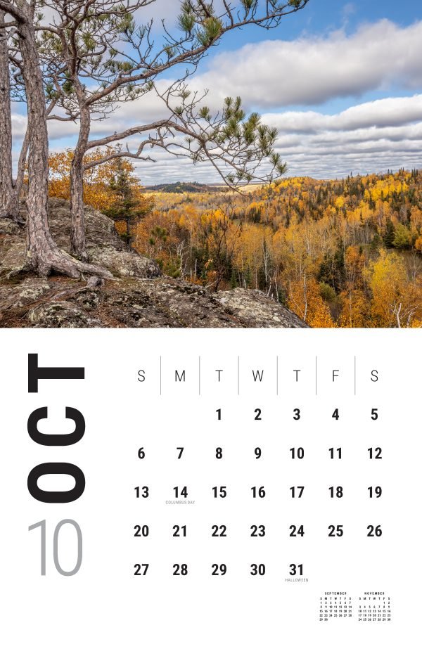 Landscapes of Minnesota 2024 Monthly Calendar featuring photographs of Lake Superior - Image 4