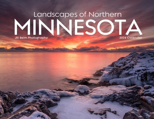 Landscapes of Minnesota 2024 Monthly Calendar featuring photographs of Lake Superior